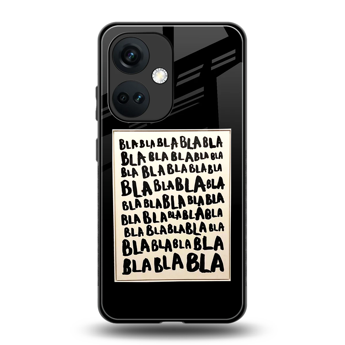 Bla Bla back phone cover | glass case for oneplus nord ce 3