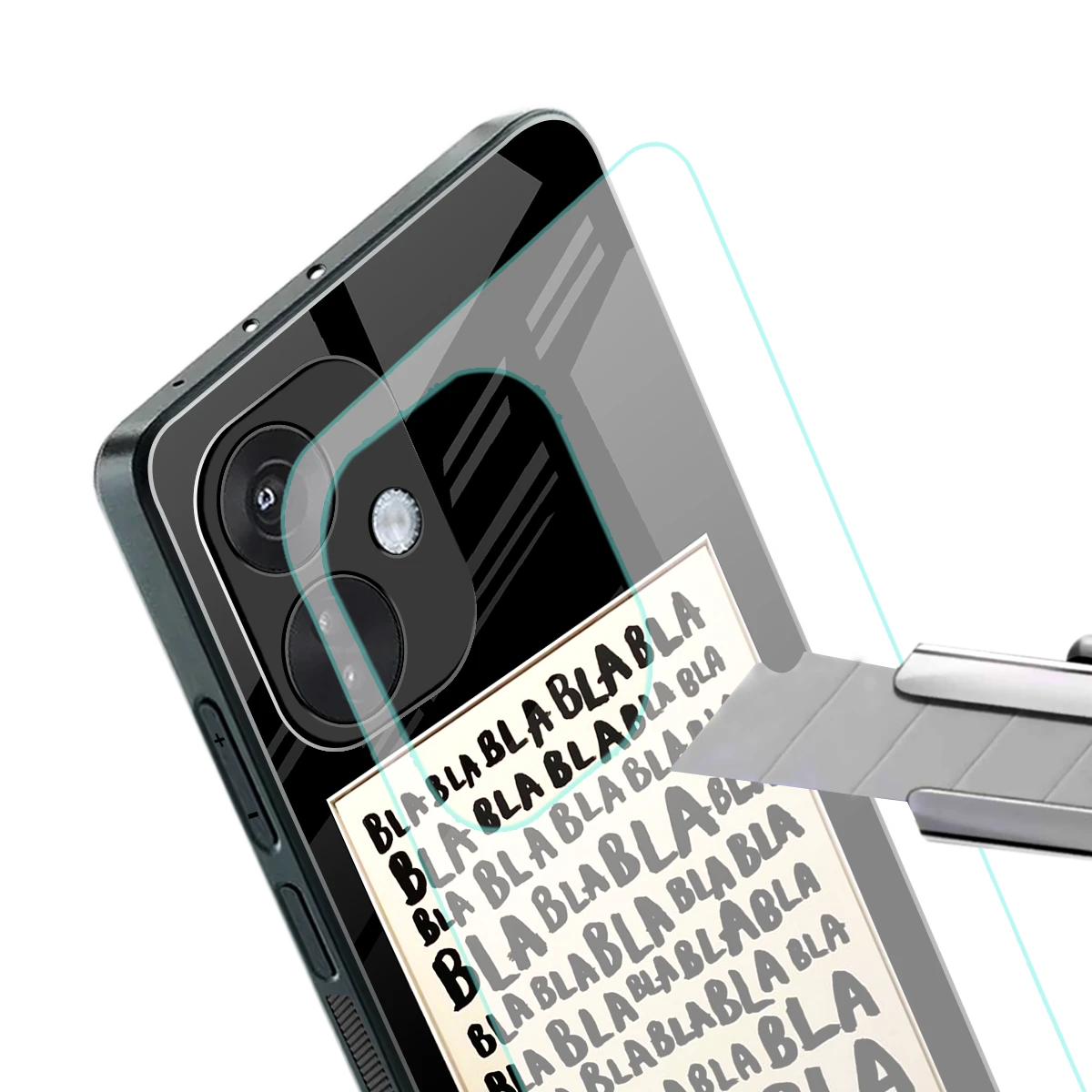 Bla Bla stylish phone case for oneplus nord ce 3 | glossy glass and slim fit