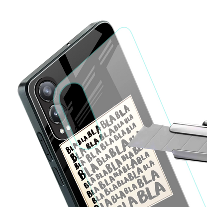 Bla Bla stylish phone case for oneplus nord ce 4 lite | glossy glass and slim fit
