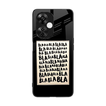 Bla Bla back phone cover | glass case for oneplus nord ce 3 lite