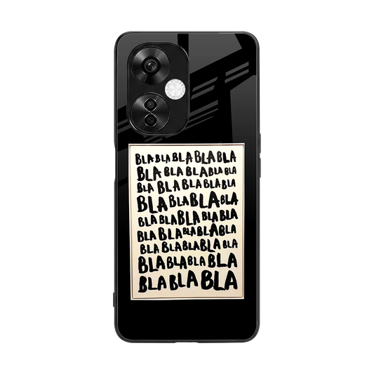 Bla Bla back phone cover | glass case for oneplus nord ce 3 lite