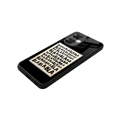 Bla Bla stylish phone case for oneplus nord ce 3 lite | glossy glass and slim fit