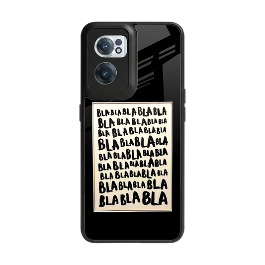 Bla Bla back phone cover | glass case for oneplus nord ce 2