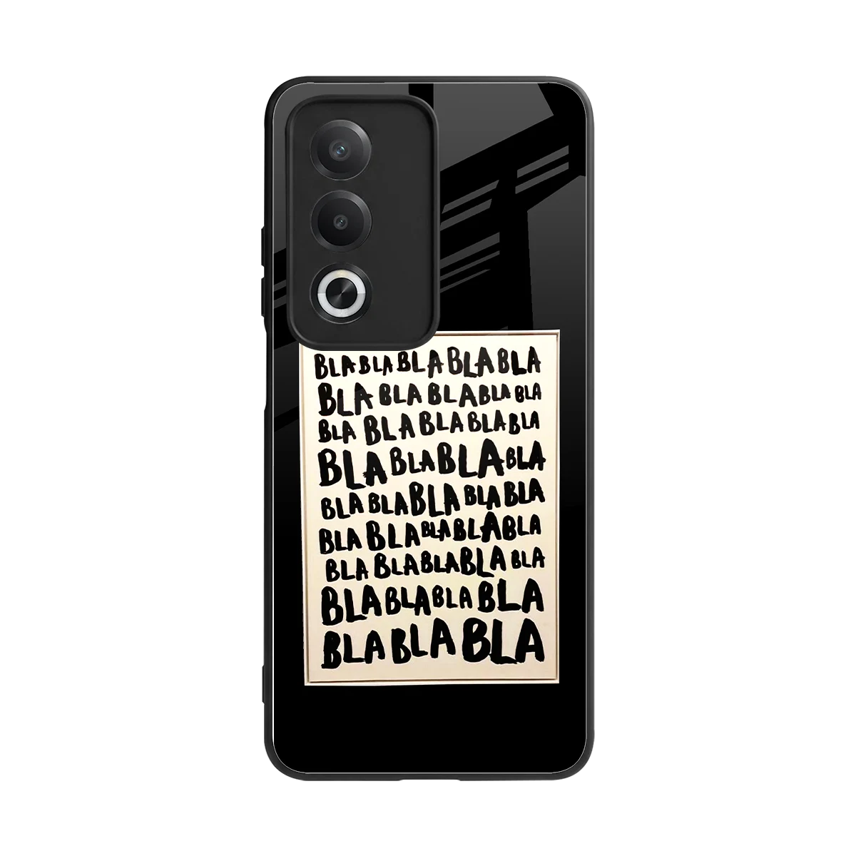 Bla Bla back phone cover | glass case for oppo a3 pro