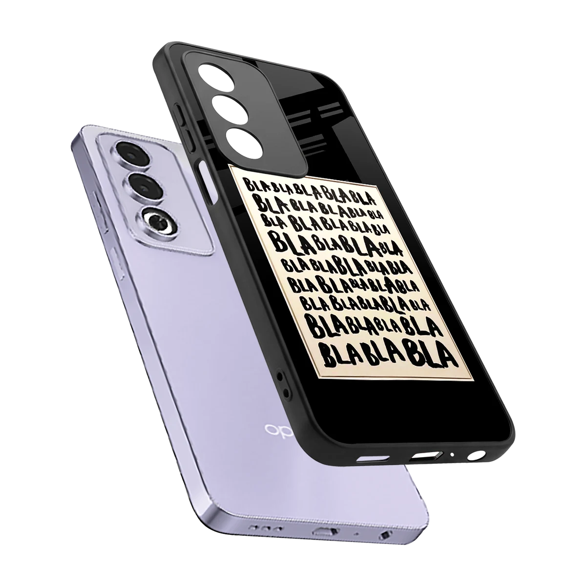 Bla Bla sleek oppo a3 pro cover with tempered glass back and TPU edges