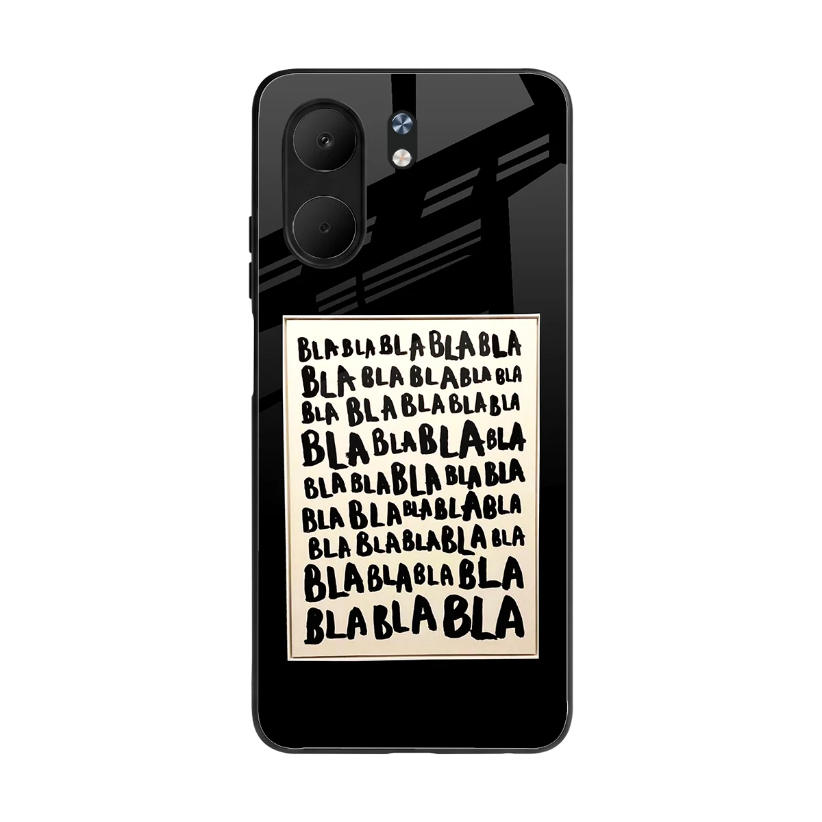Bla Bla back phone cover | glass case for oppo a5x 5g