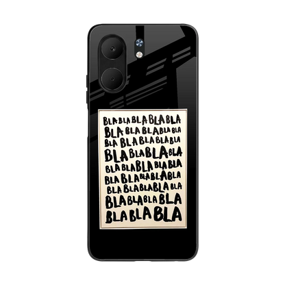 Bla Bla back phone cover | glass case for oppo a5x 5g
