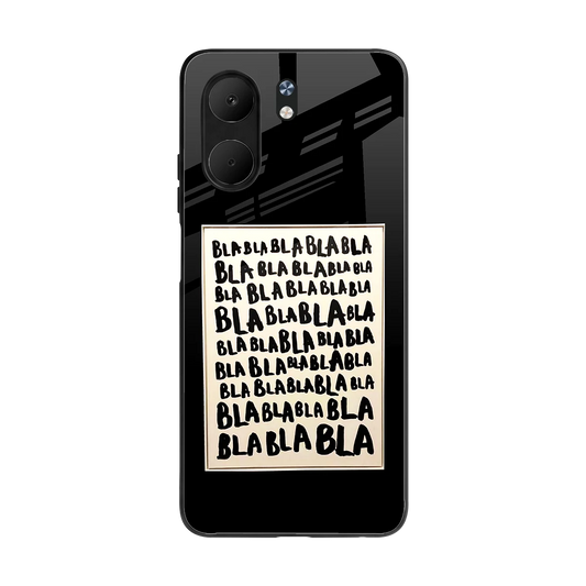 Bla Bla back phone cover | glass case for oppo a5x 5g