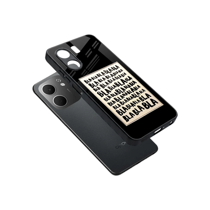 Bla Bla sleek oppo a5x 5g cover with tempered glass back and TPU edges