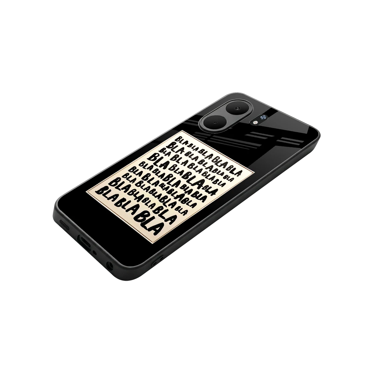 Bla Bla stylish phone case for oppo a5x 5g | glossy glass and slim fit