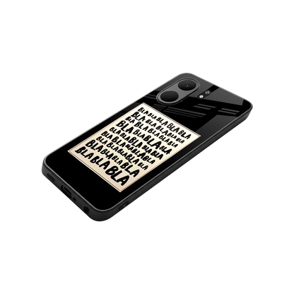 Bla Bla stylish phone case for oppo a5x 5g | glossy glass and slim fit