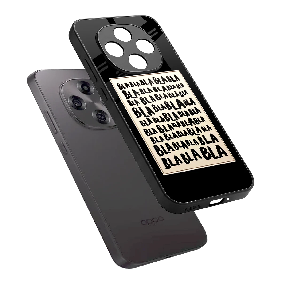 Bla Bla sleek oppo f31 pro 5g cover with tempered glass back and TPU edges