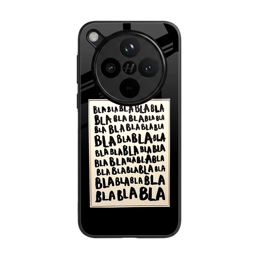 Bla Bla back phone cover | glass case for oppo find x8