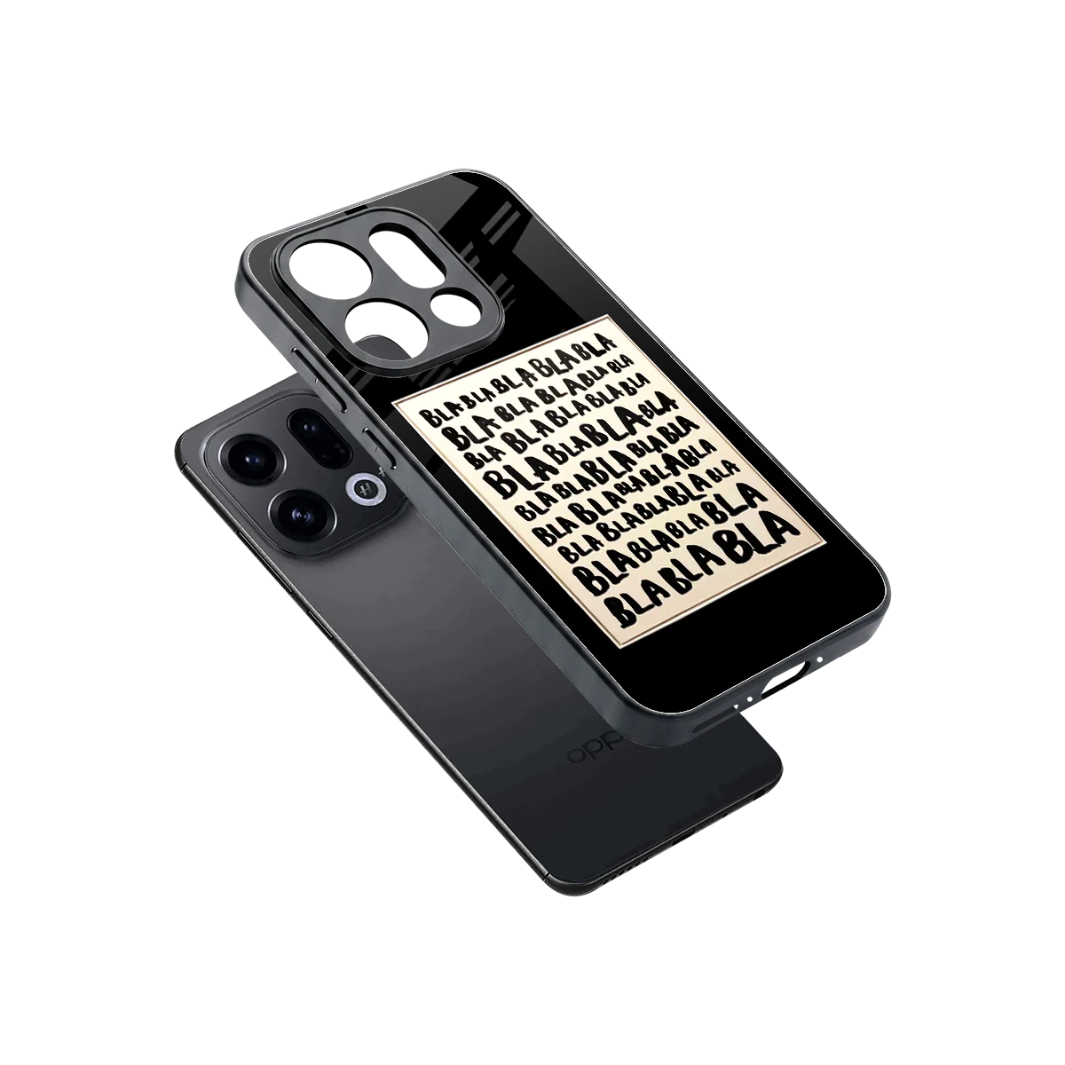 Bla Bla sleek oppo find x9 cover with tempered glass back and TPU edges