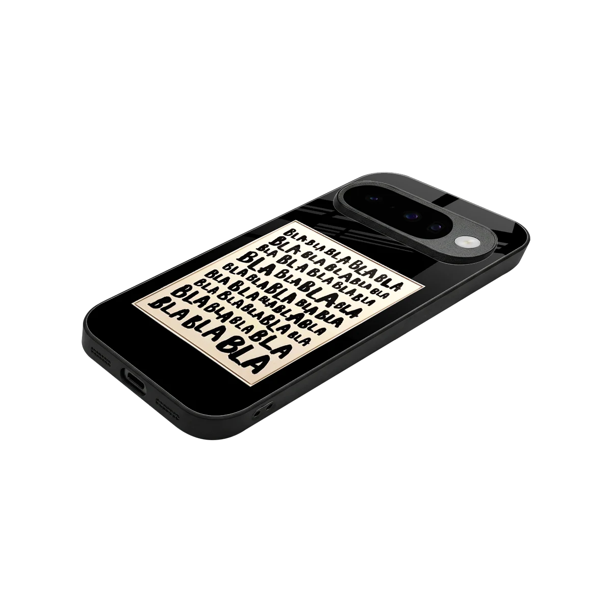 Bla Bla stylish phone case for google pixel 10 | glossy glass and slim fit
