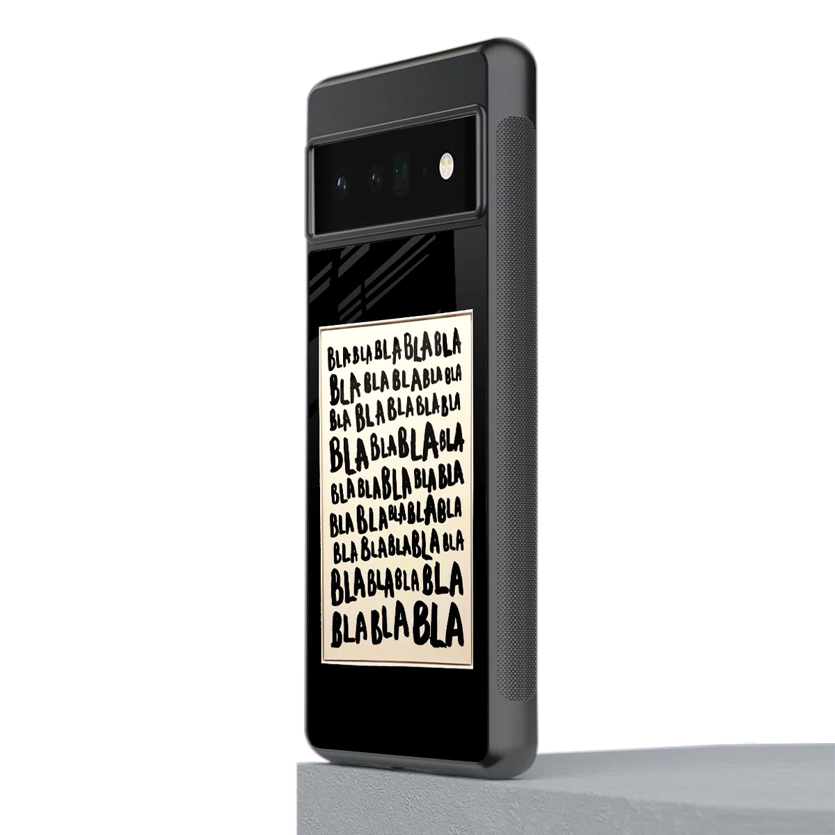 Bla Bla stylish phone case for google pixel 6 pro | glossy glass and slim fit