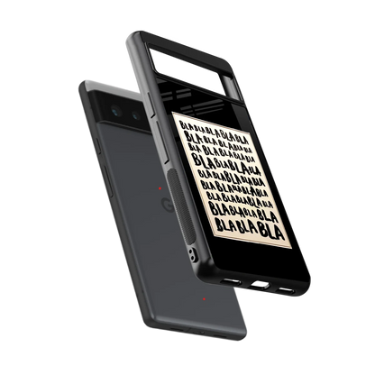 Bla Bla sleek google pixel 6 cover with tempered glass back and TPU edges
