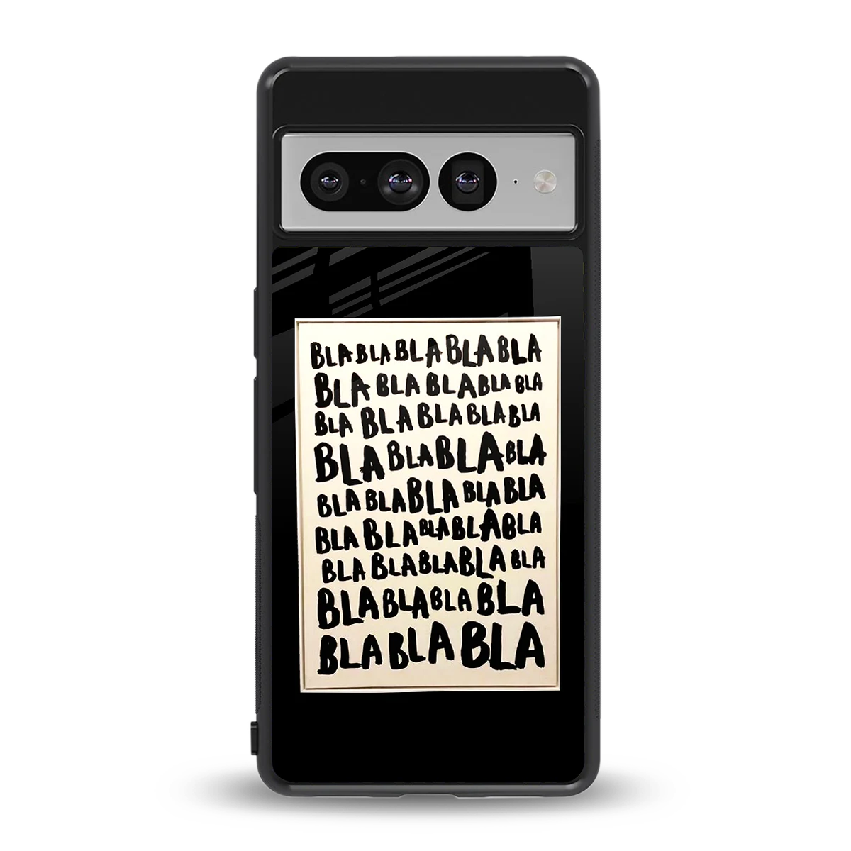Bla Bla back phone cover | glass case for google pixel 7 pro