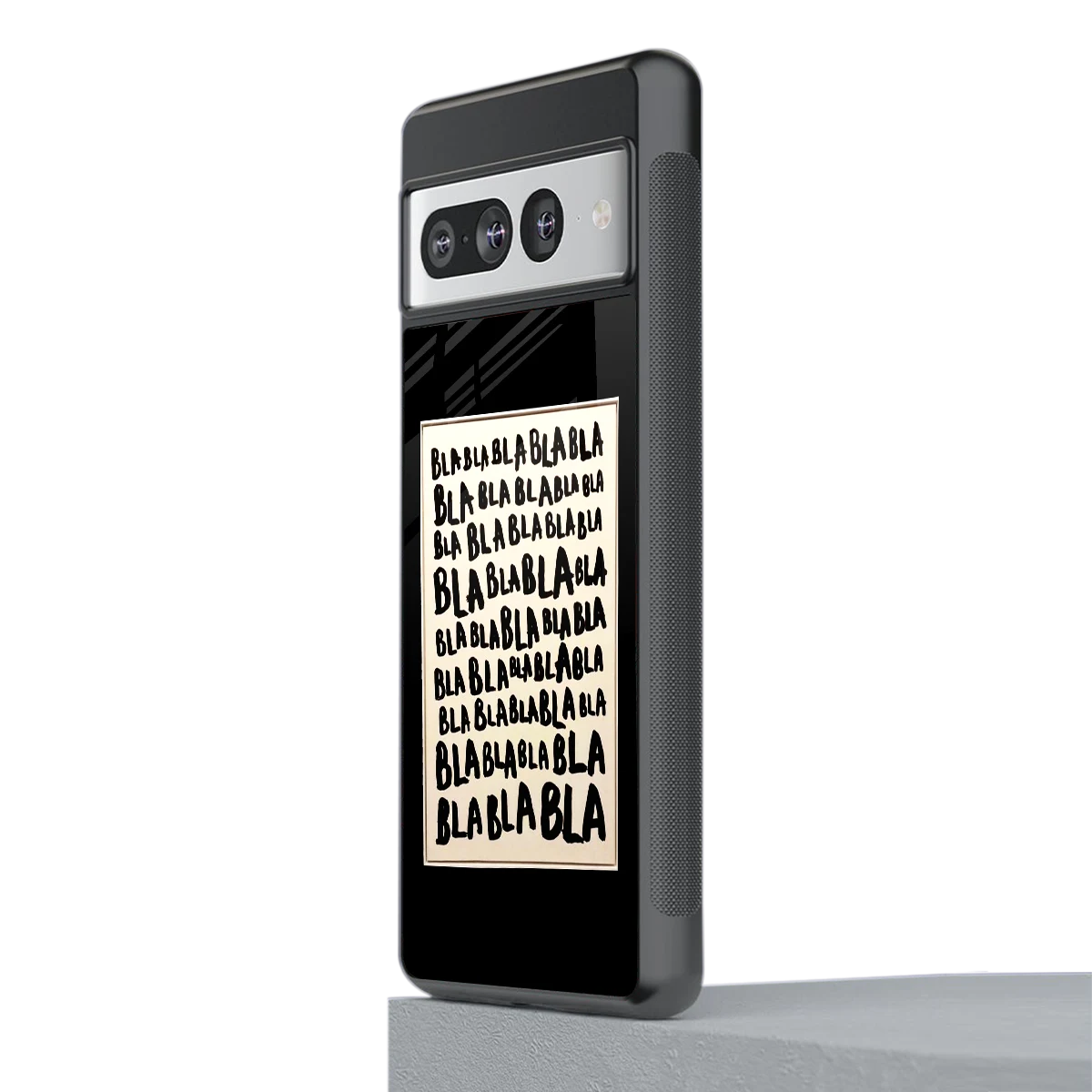 Bla Bla stylish phone case for google pixel 7 pro | glossy glass and slim fit