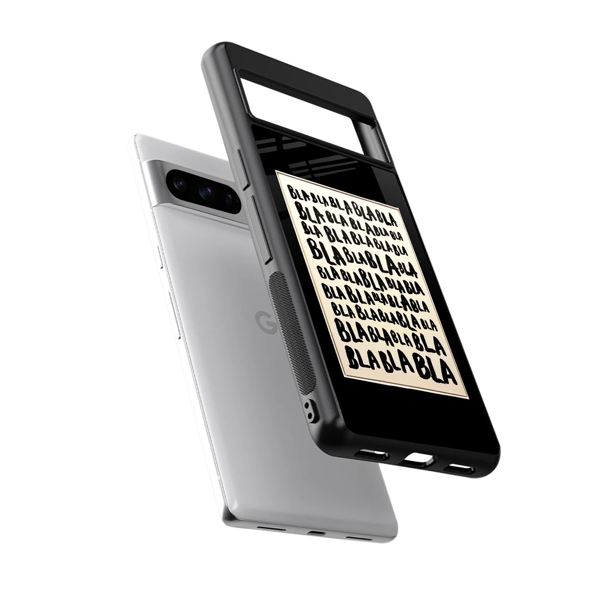 Bla Bla sleek google pixel 8 pro cover with tempered glass back and TPU edges