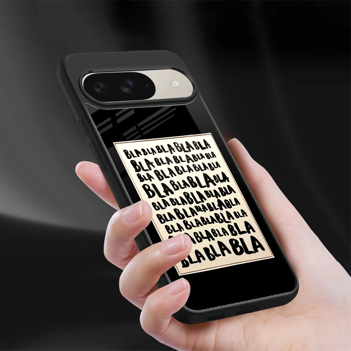 Bla Bla sleek google pixel 9 cover with tempered glass back and TPU edges