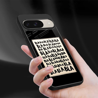 Bla Bla sleek google pixel 9 cover with tempered glass back and TPU edges