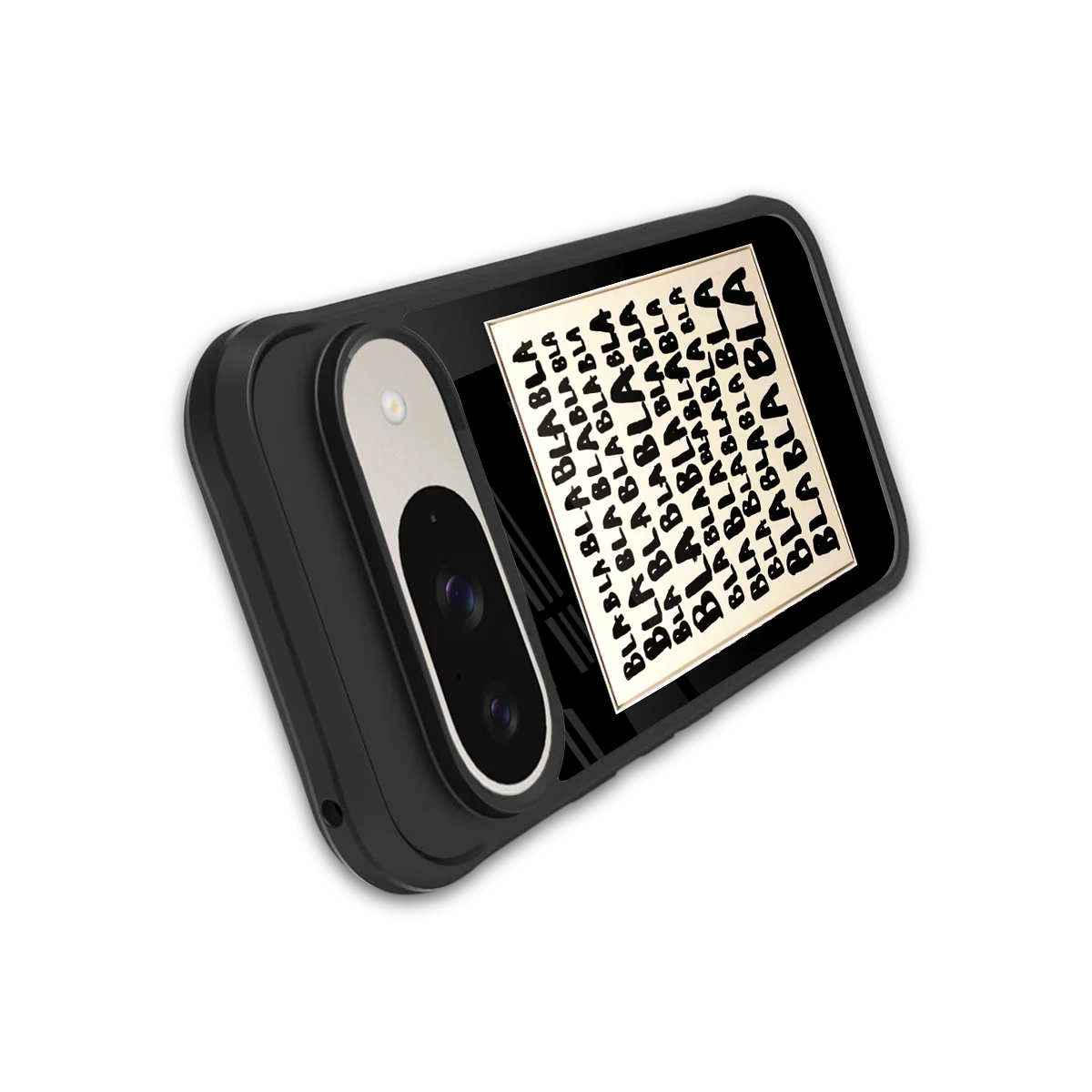 Bla Bla stylish phone case for google pixel 9 | glossy glass and slim fit