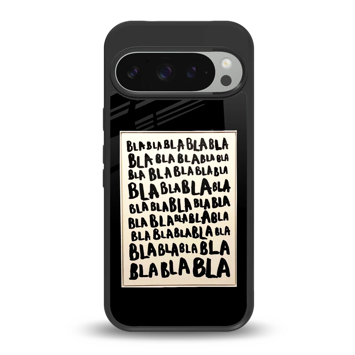 Bla Bla back phone cover | glass case for google pixel 9 pro xl