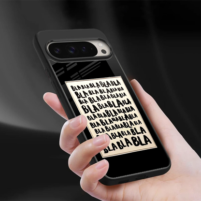 Bla Bla sleek google pixel 9 pro cover with tempered glass back and TPU edges