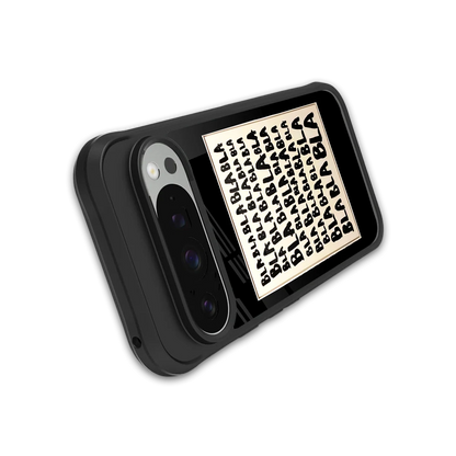 Bla Bla stylish phone case for google pixel 9 pro | glossy glass and slim fit