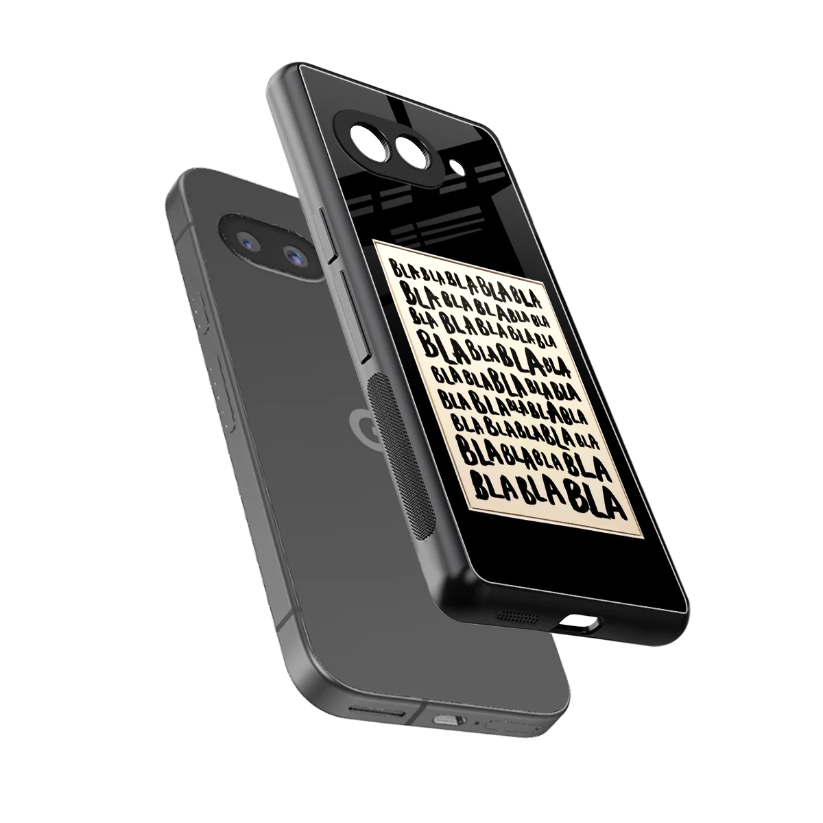 Bla Bla sleek google pixel 10a cover with tempered glass back and TPU edges