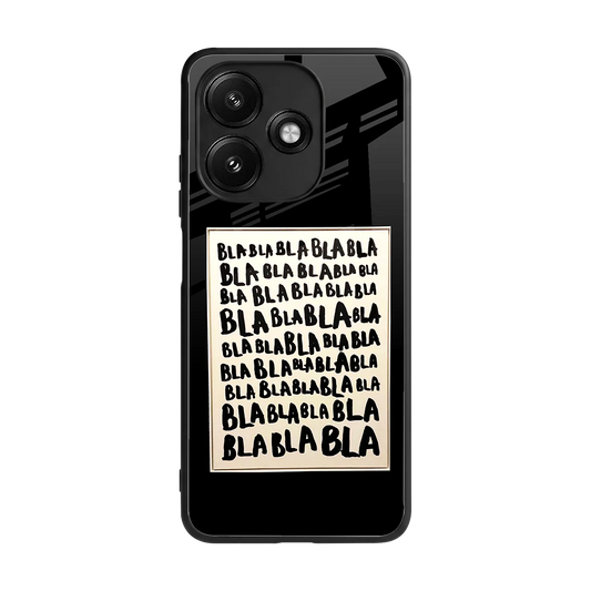 Bla Bla back phone cover | glass case for redmi 12 5g