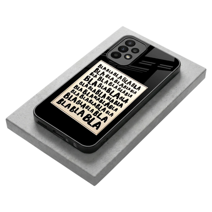 Bla Bla stylish phone case for samsung galaxy a23 | glossy glass and slim fit