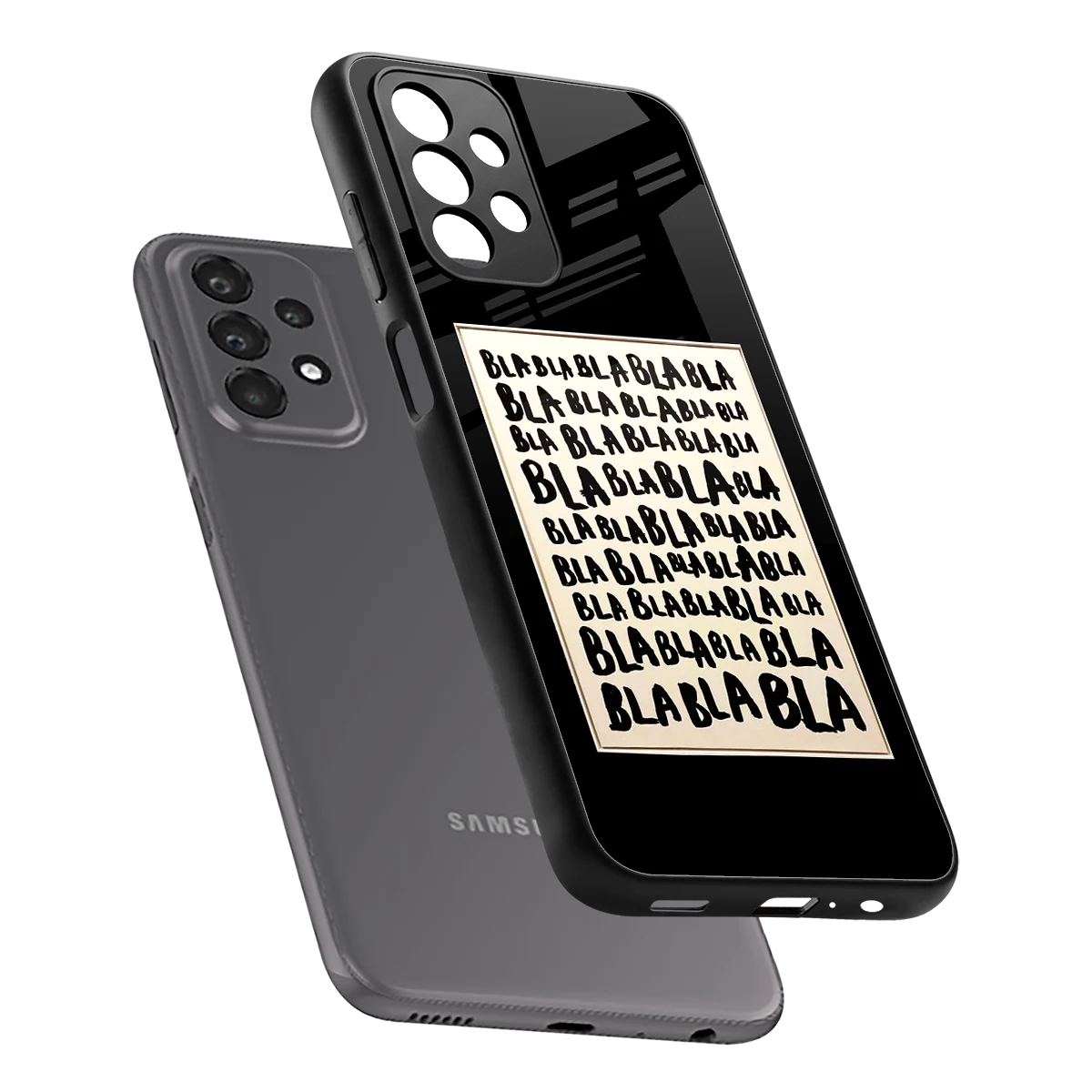 Bla Bla sleek samsung galaxy a23 cover with tempered glass back and TPU edges