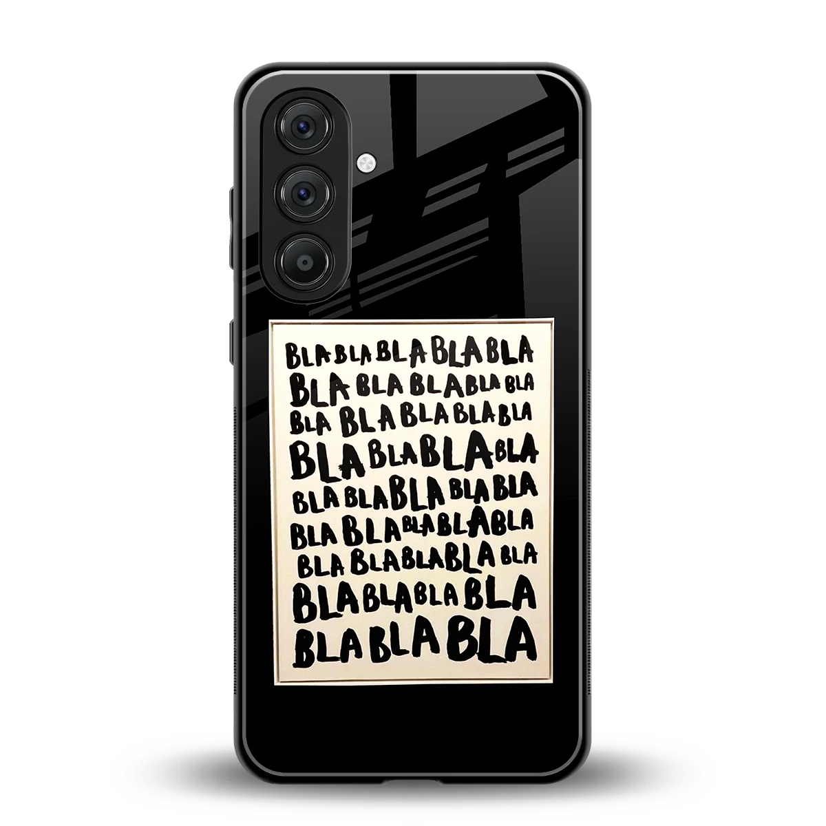 Bla Bla back phone cover | glass case for samsung galaxy m35 5g