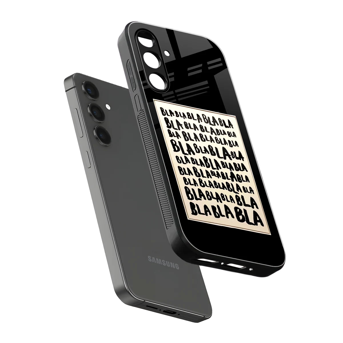 Bla Bla sleek samsung galaxy m35 5g cover with tempered glass back and TPU edges