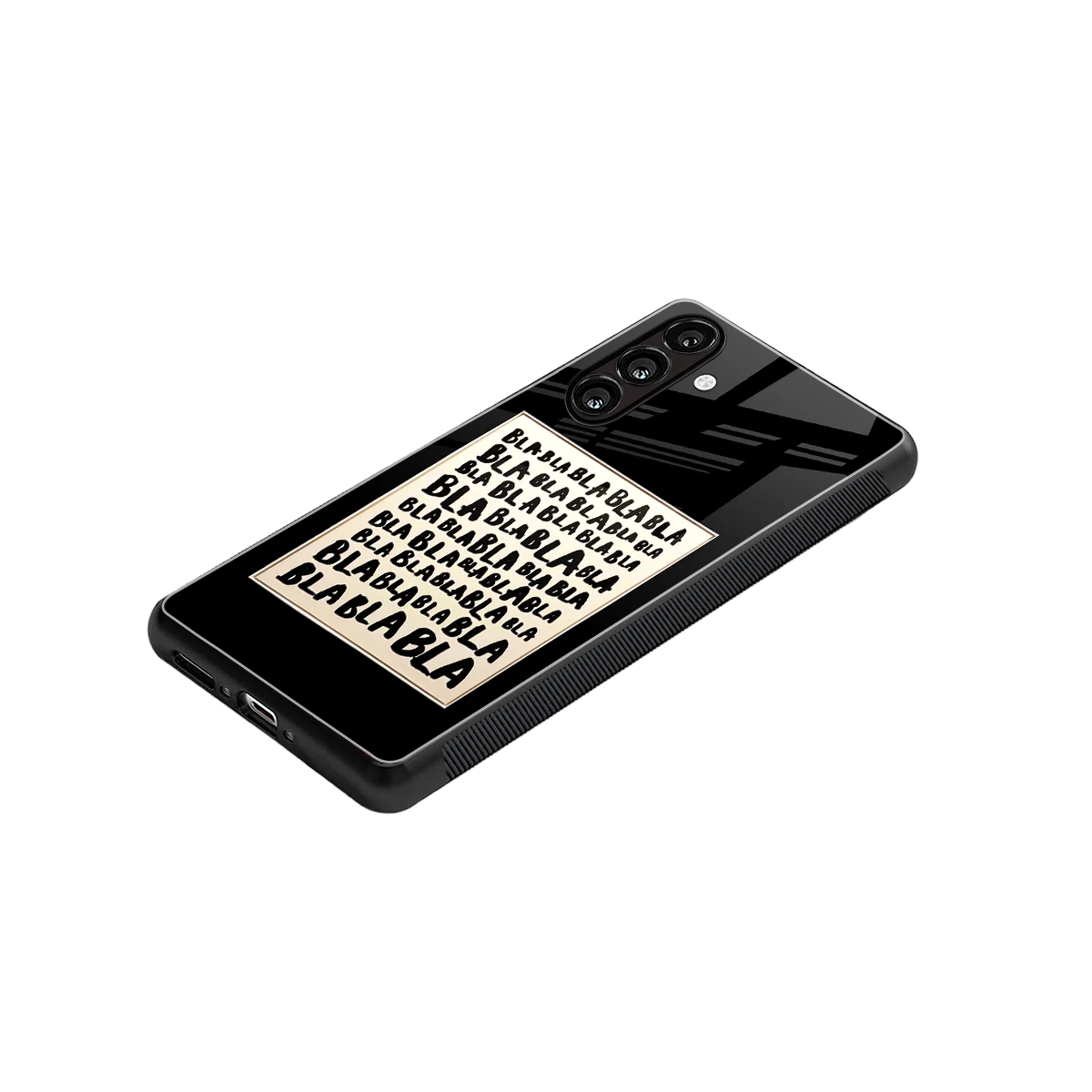 Bla Bla stylish phone case for samsung galaxy m35 5g | glossy glass and slim fit