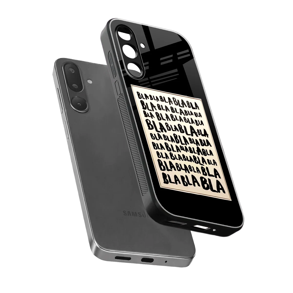 Bla Bla sleek samsung galaxy m16 5g cover with tempered glass back and TPU edges