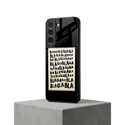 Bla Bla samsung galaxy s22 mobile cover | shockproof glass phone case
