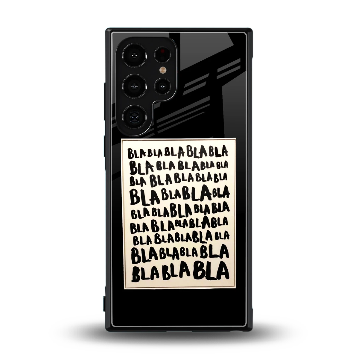 Bla Bla back phone cover | glass case for samsung galaxy s23 ultra