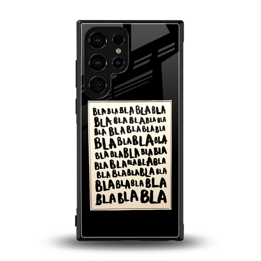 Bla Bla back phone cover | glass case for samsung galaxy s23 ultra