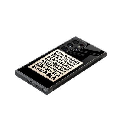 Bla Bla stylish phone case for samsung galaxy s23 ultra | glossy glass and slim fit