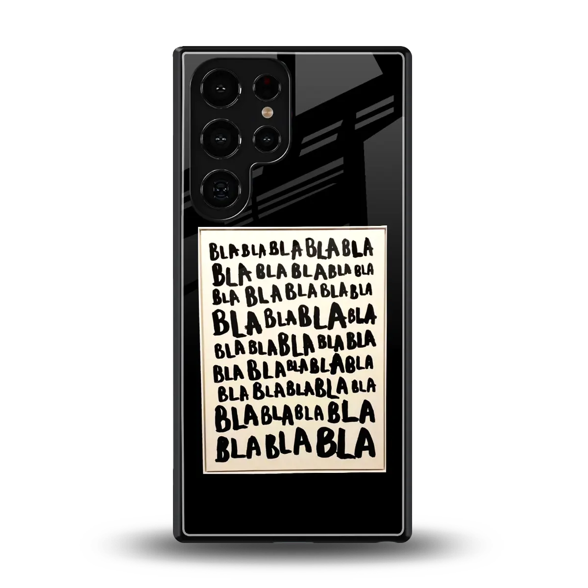 Bla Bla back phone cover | glass case for samsung galaxy s25 ultra