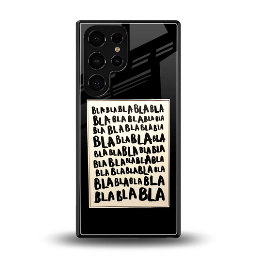 Bla Bla back phone cover | glass case for samsung galaxy s25 ultra