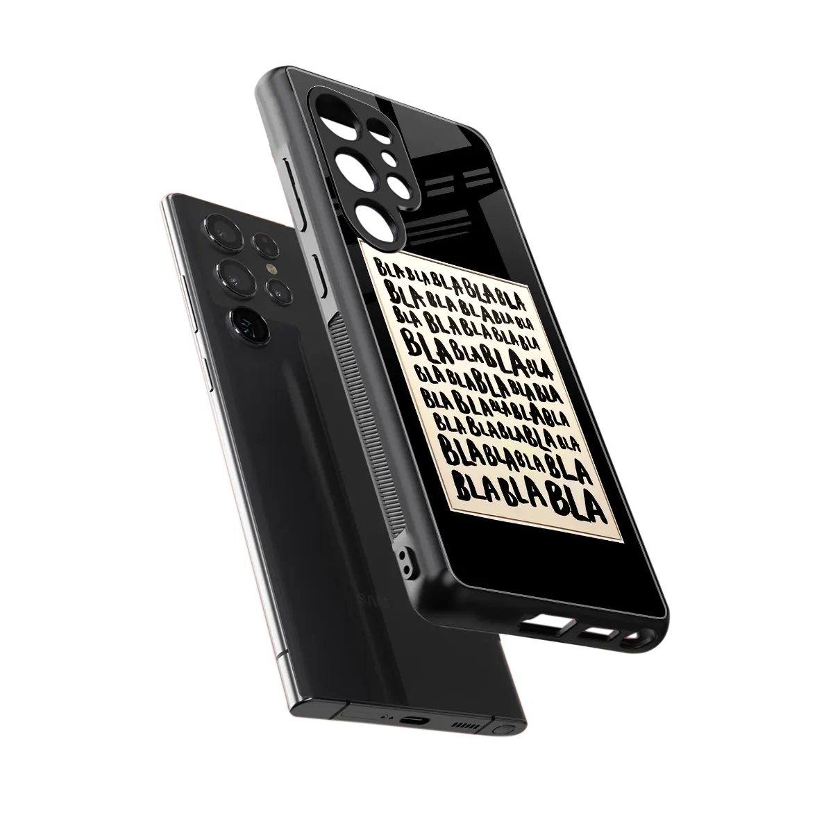 Bla Bla sleek samsung galaxy s25 ultra cover with tempered glass back and TPU edges