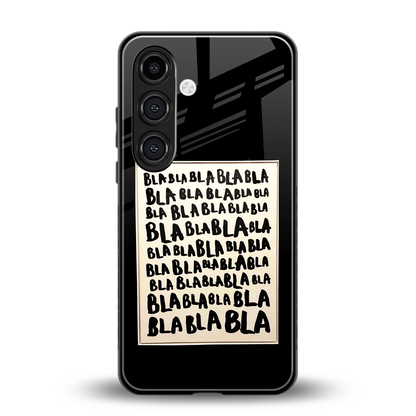Bla Bla back phone cover | glass case for samsung galaxy s23 fe