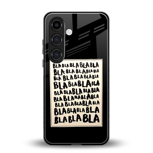 Bla Bla back phone cover | glass case for samsung galaxy s23 fe