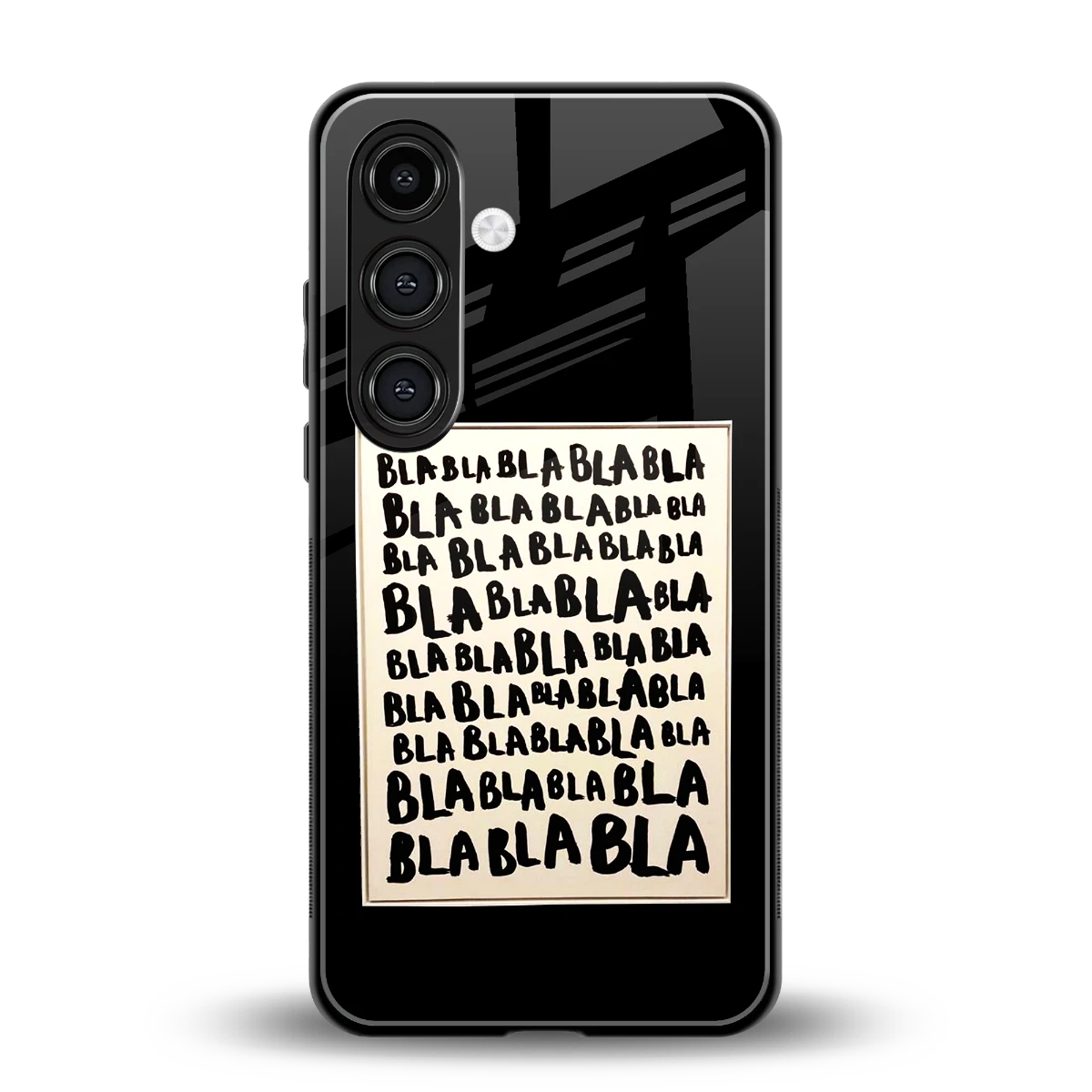 Bla Bla back phone cover | glass case for samsung galaxy s24 plus