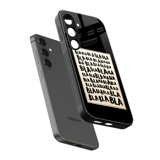 Bla Bla sleek samsung galaxy s24 cover with tempered glass back and TPU edges