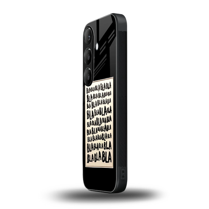 Bla Bla samsung galaxy s24 mobile cover | shockproof glass phone case
